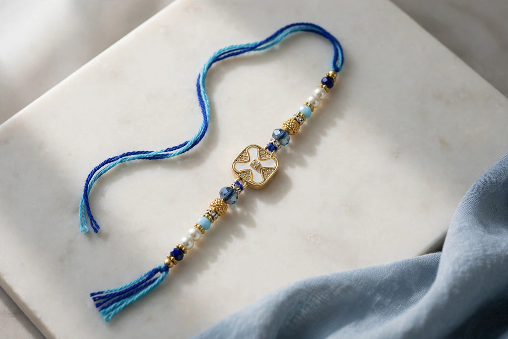 Blue and White Assorted Rakhi