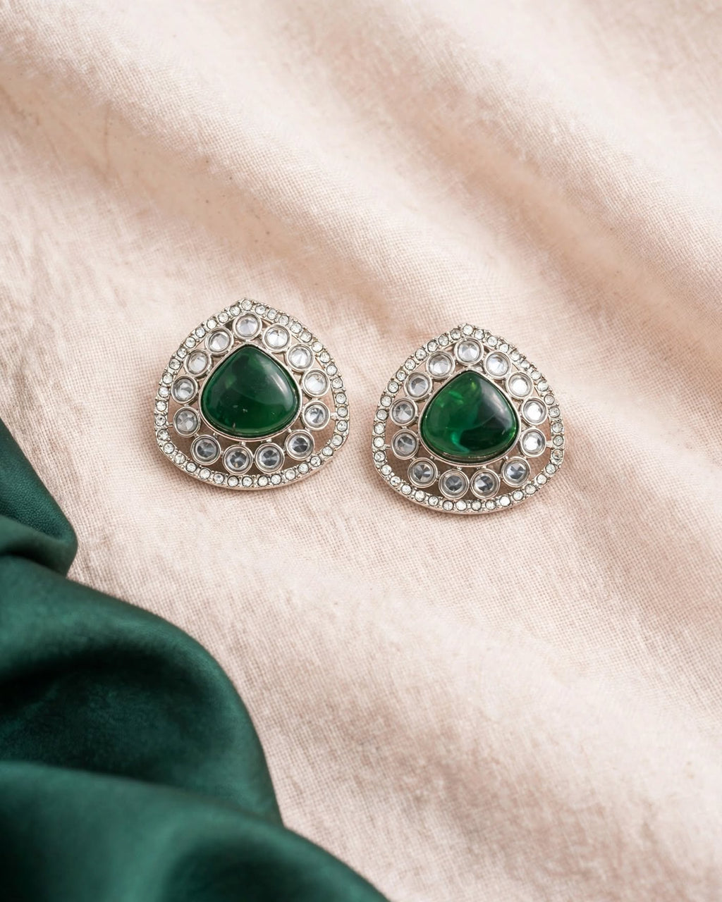 Emerald Green Teardrop Earrings