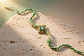 Green Rakhi American Diamond (AD Stones)