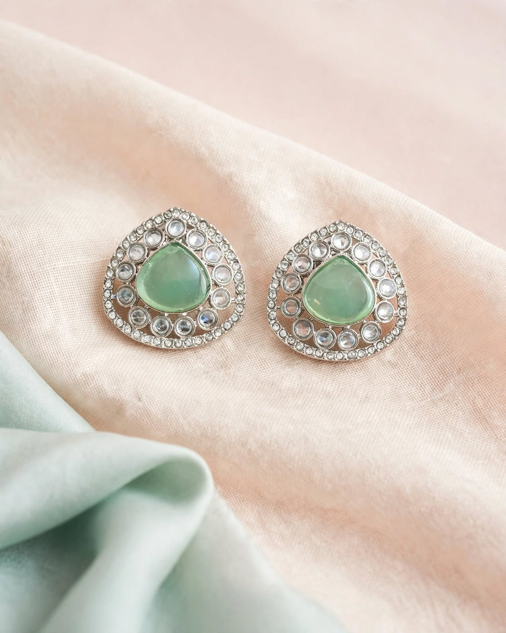 Mint Green Teardrop Earrings