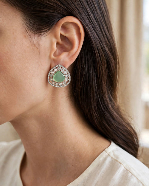 Mint Green Teardrop Earrings