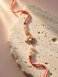 Peach Rakhi American Diamond (AD)
