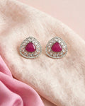 Fuchsia Pink Teardrop Earrings