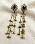 Red Kashmiri Jhumki Earrings