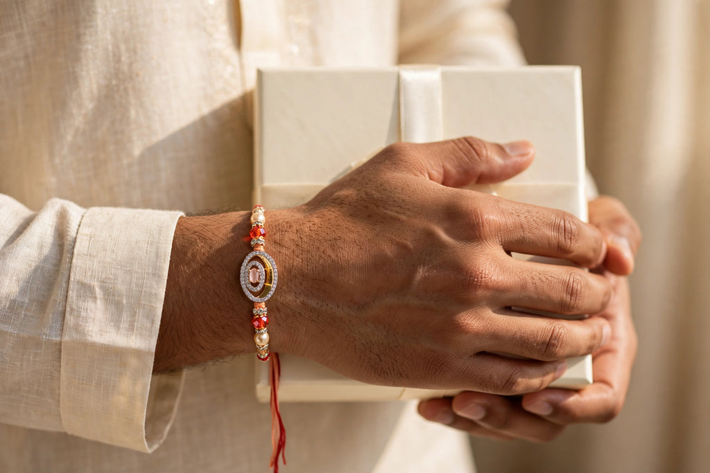 AD Studded Rakhi